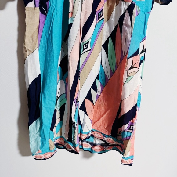 Trina Turk - Multicolored Retro Print Cold Shoulder Dress - Picture 3 of 5